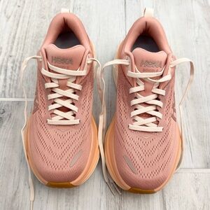 HOKA Women’s Bondi 8 Sandstone Cream Running Shoes